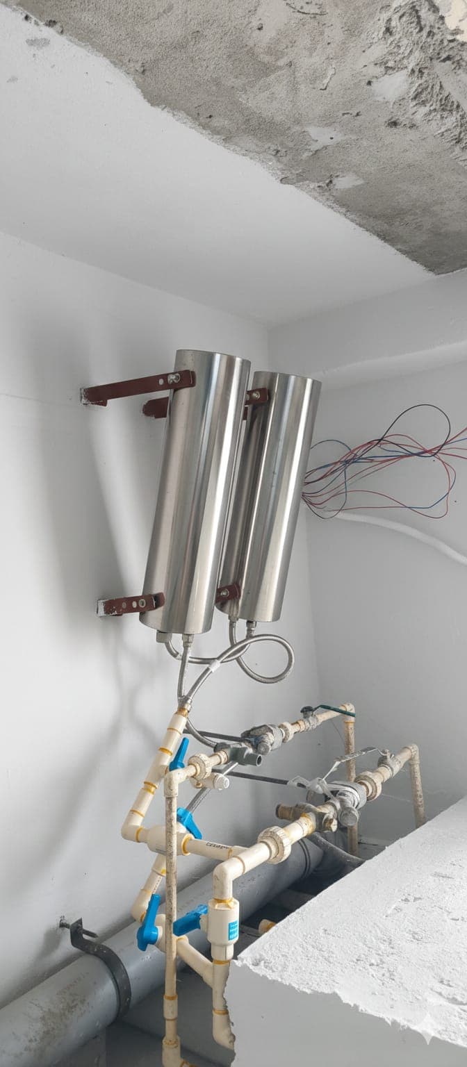 Uniwater system installed in a false ceiling void