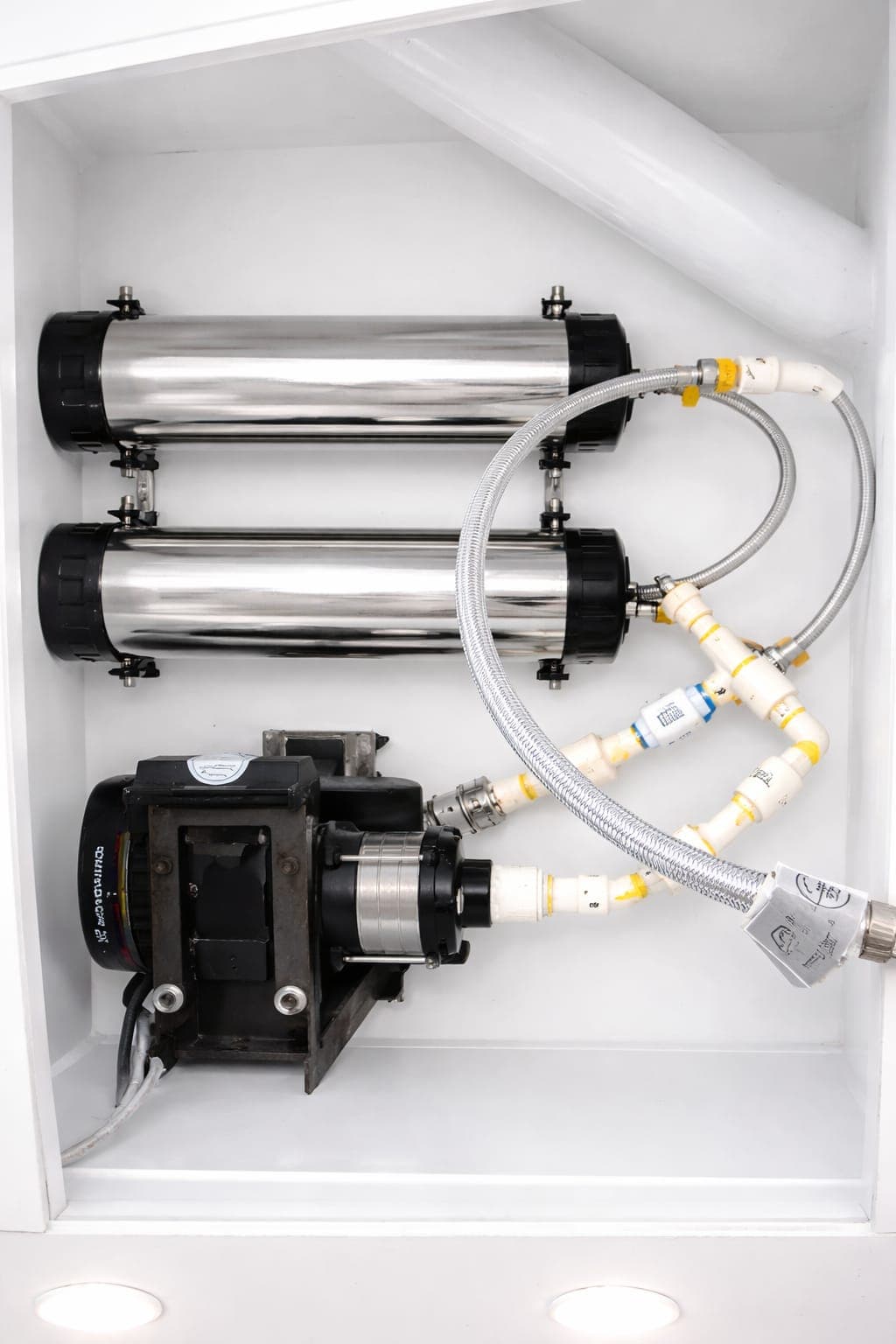 Uniwater unit installed under the counter