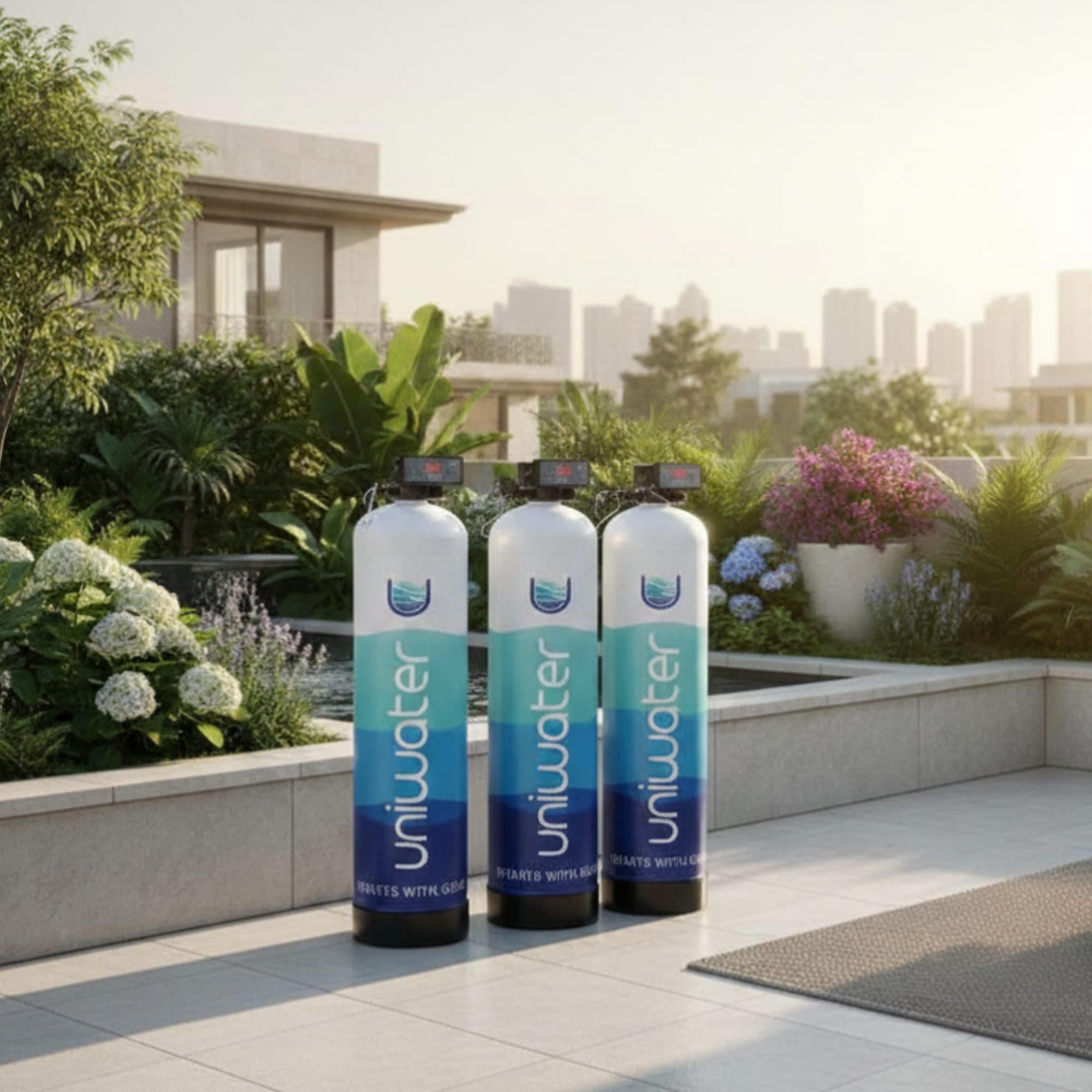 A Uniwater whole-house system installed at a luxury residential villa